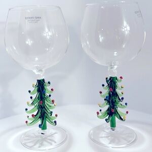 Christmas wine glasses